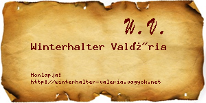 Winterhalter Valéria névjegykártya