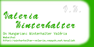 valeria winterhalter business card