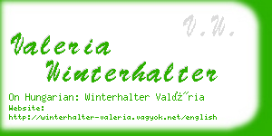 valeria winterhalter business card
